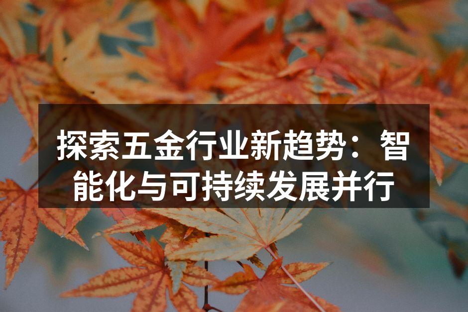 现代化的五金制造设备展示