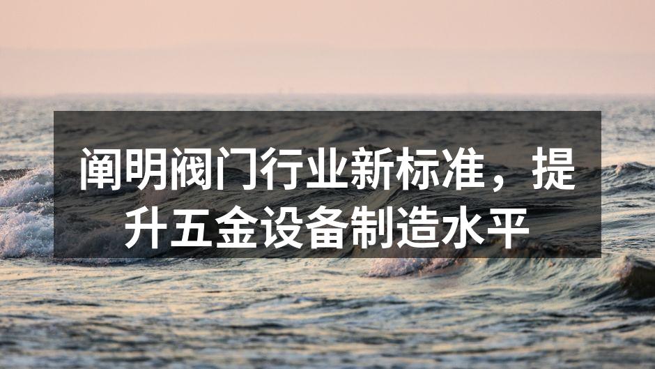阐明公司阀门生产线